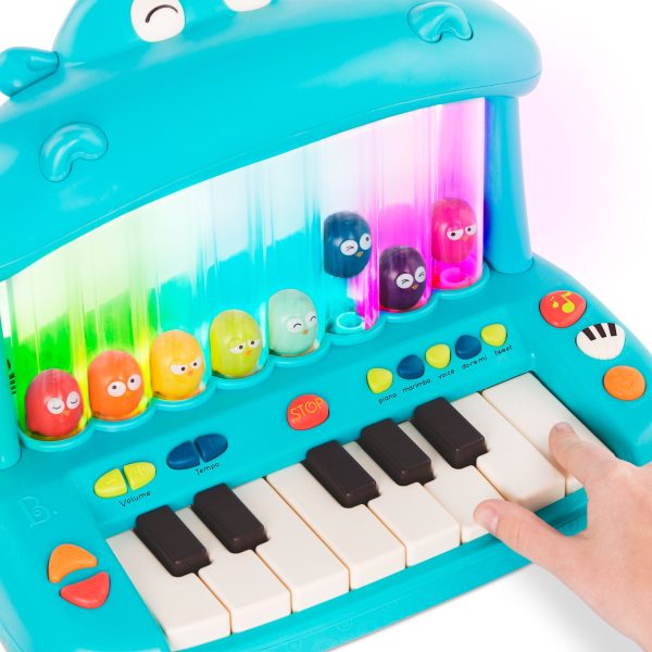 B.toys Hippo Pop Play Piano – KEYBOARD ze SKACZĄCYMI PTASZKAMI